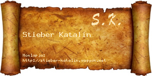 Stieber Katalin névjegykártya